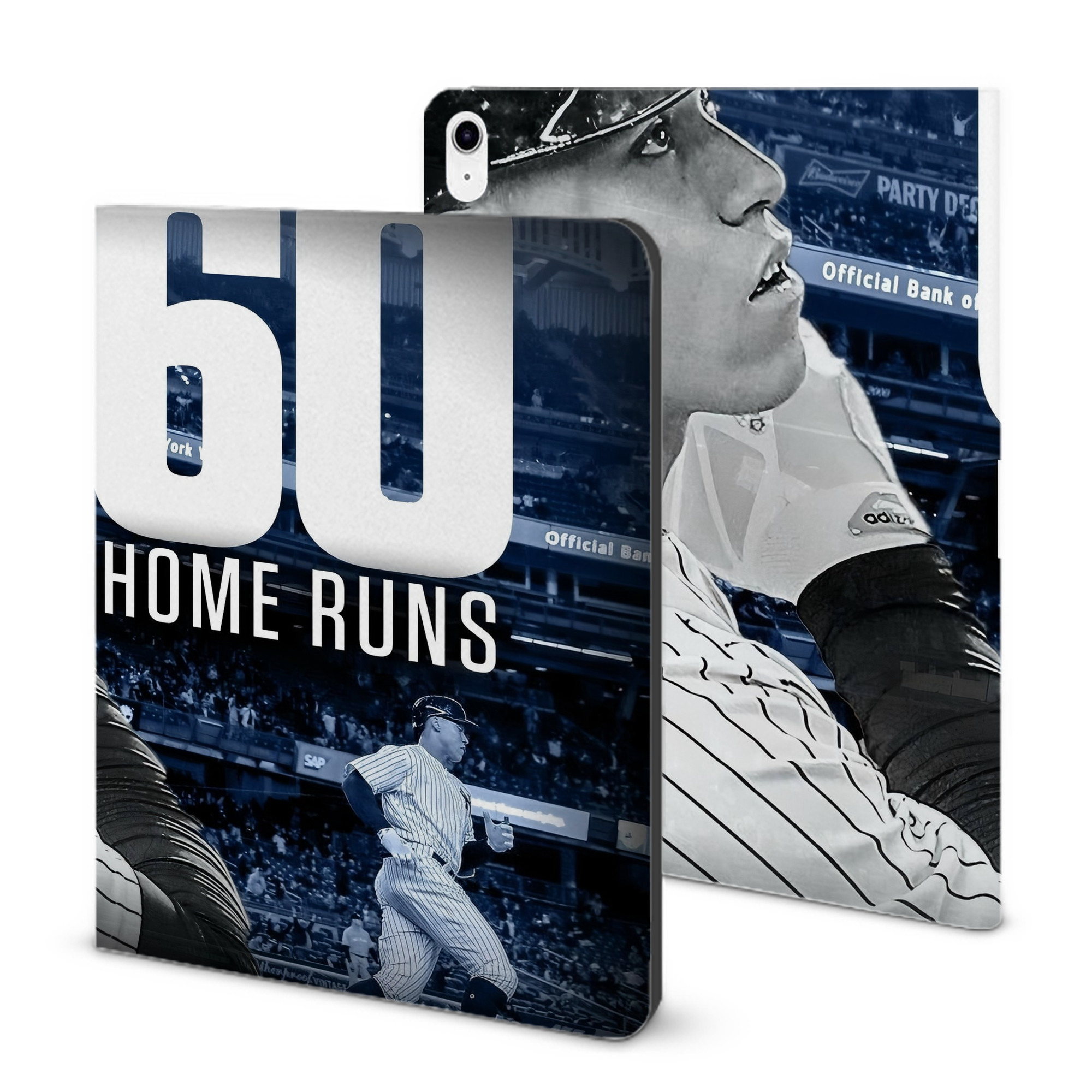 Aaron Judge 60 Home Runs 1 IPad Case Without Pencil Slot – Book-Style Cover With PU Leather & TPU – Slim, Durable, Scratch-Resistant, Full Protection & Easy Access
